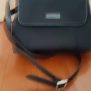 Black fabric Coach shoulder bag 1990s era